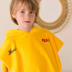 Gepersonaliseerde kinderbadponcho Pokémon®, katoenen badstof en velours - 280g/m2
