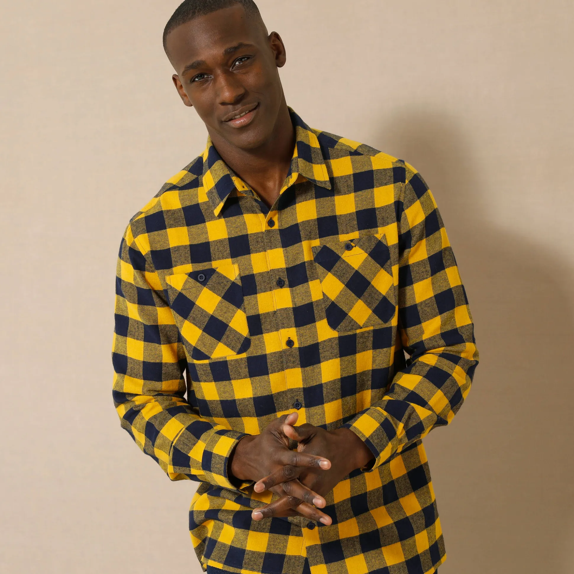 Geruit hemd in flanel - set van 3