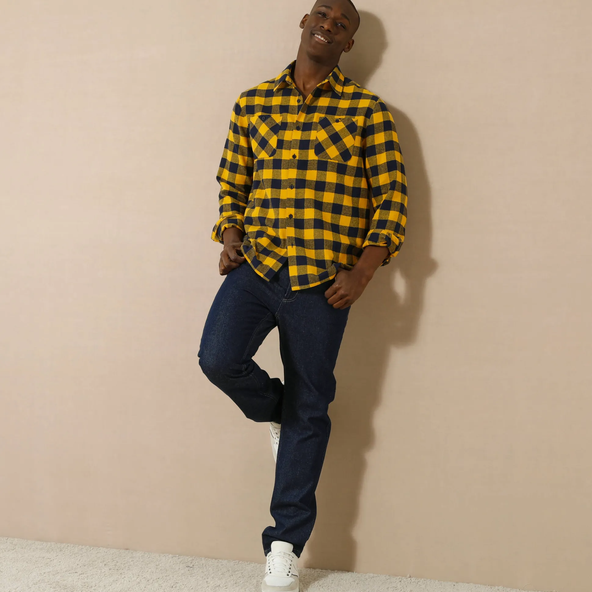 Geruit hemd in flanel - set van 3