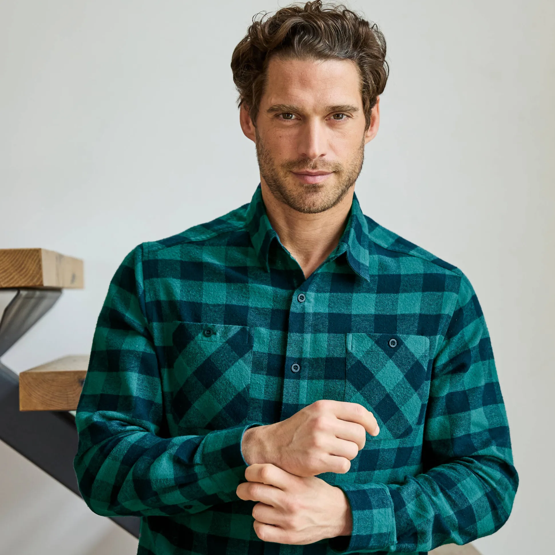 Geruit hemd in flanel - set van 3
