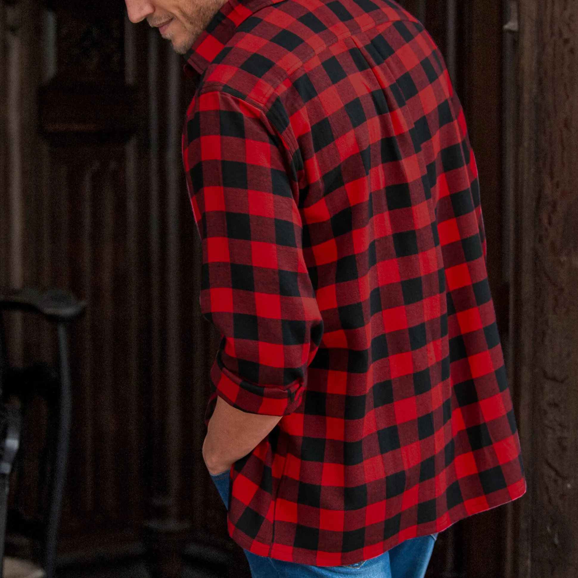 Geruit hemd in flanel - set van 3
