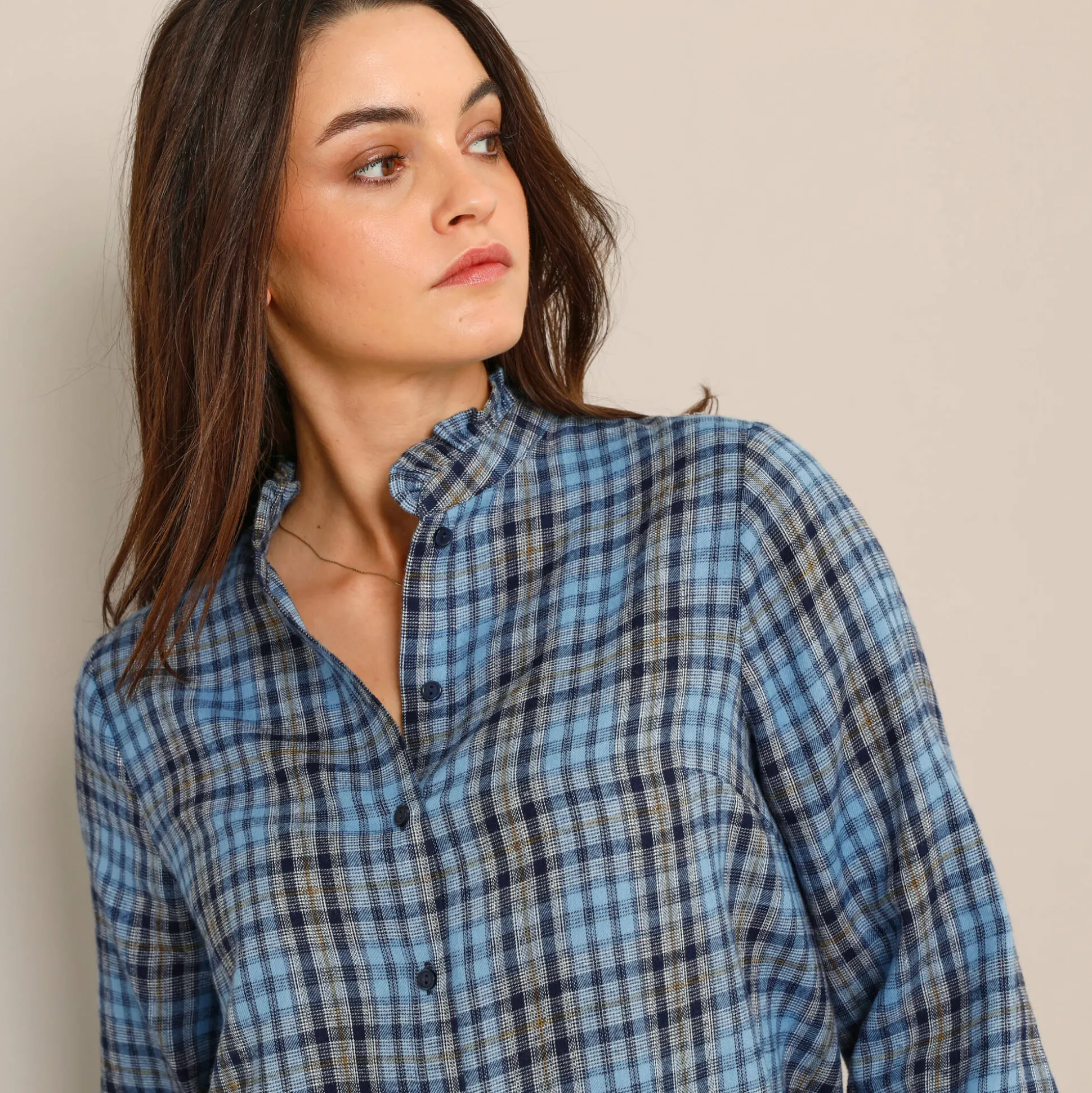 Geruite blouse, flanel