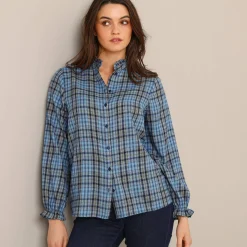Geruite blouse, flanel