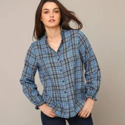Geruite blouse, flanel