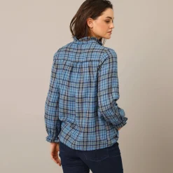 Geruite blouse, flanel