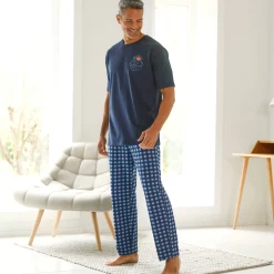 Geruite pyjamabroek, katoen
