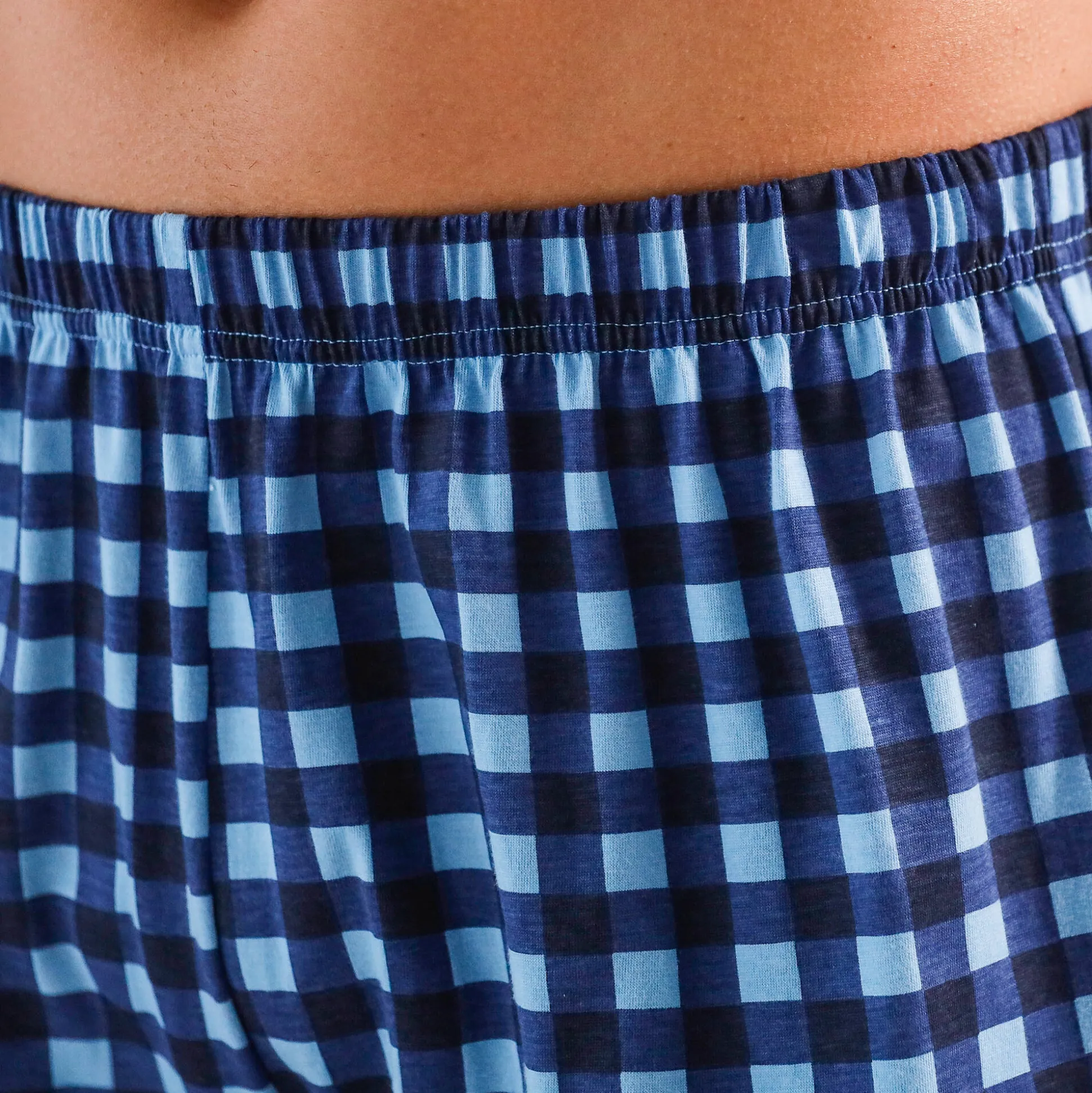 Geruite pyjamashort, katoen