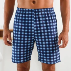 Geruite pyjamashort, katoen