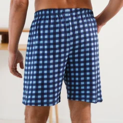 Geruite pyjamashort, katoen