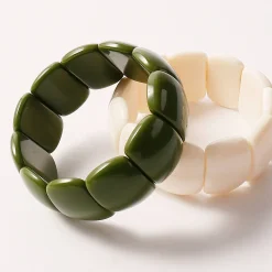 Geschulpte, elastische armband, set van 2