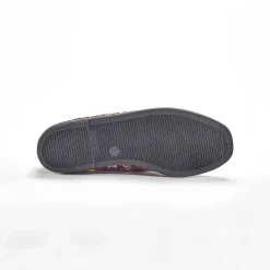 Gesloten pantoffels met winterse print en nepbontvoering