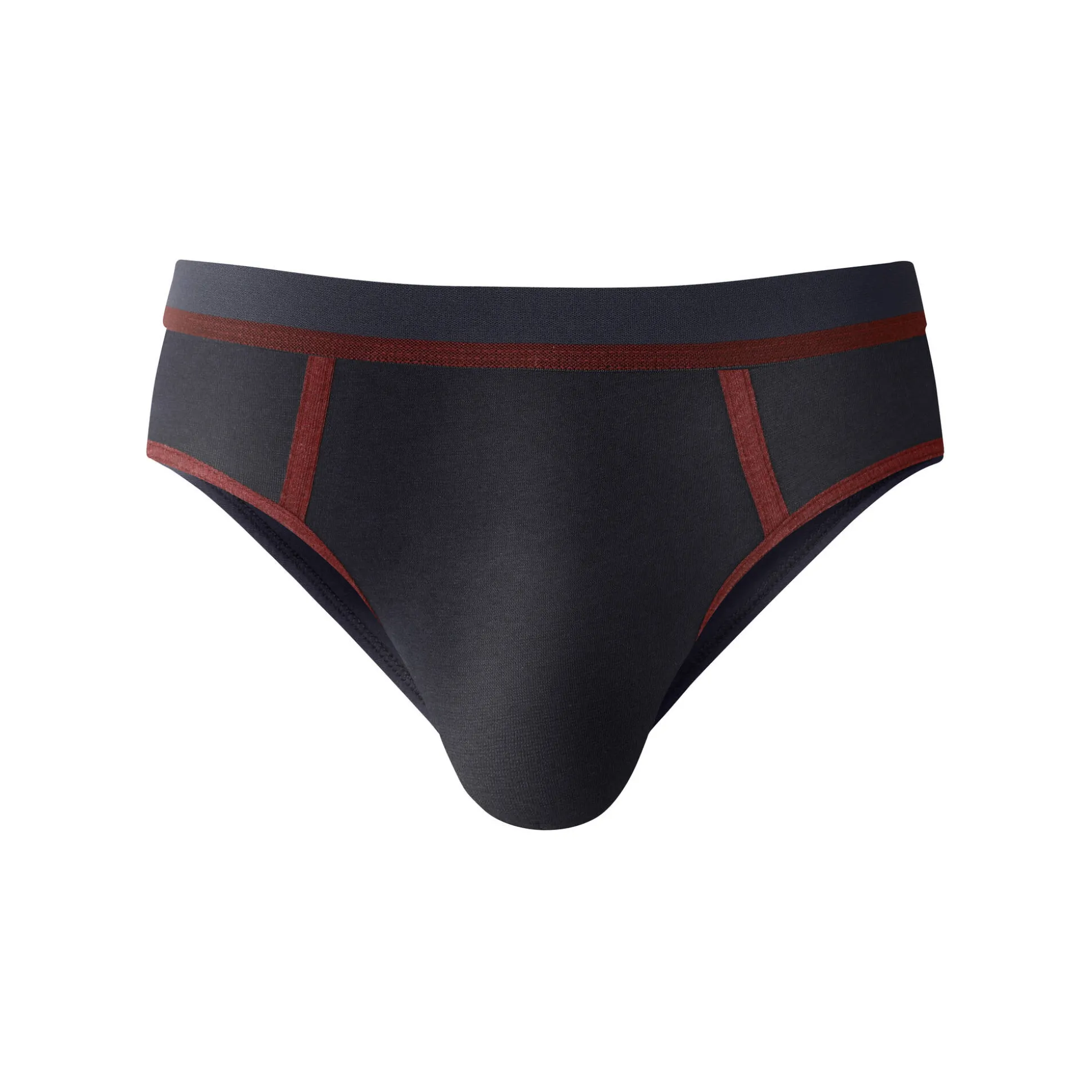 Gesloten slip met contrasterende naden, hoge taille - set van 4