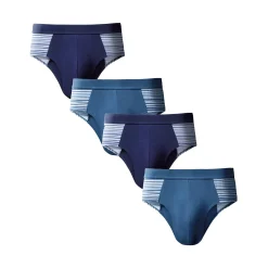 Gesloten slip met hoge taille en ingeweven motieven - set van 4