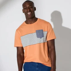 Gestreept T-shirt met korte mouwen