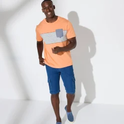 Gestreept T-shirt met korte mouwen