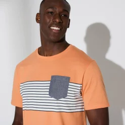 Gestreept T-shirt met korte mouwen