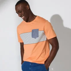 Gestreept T-shirt met korte mouwen
