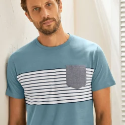 Gestreept T-shirt met korte mouwen