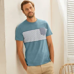 Gestreept T-shirt met korte mouwen