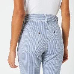 Gestreepte broek in recht model, voor kleine gestaltes