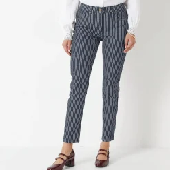 Gestreepte 7/8-jeans