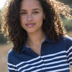 Gestreepte polo in jerseytricot