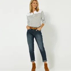 Gestreepte polo in jerseytricot