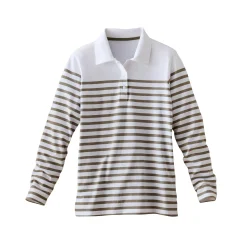 Gestreepte polo in jerseytricot