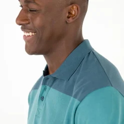 Gestreepte polo in piquétricot, korte mouwen