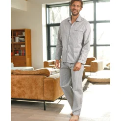 Gestreepte pyjama - katoenpopeline
