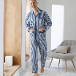 Gestreepte pyjama - katoenpopeline