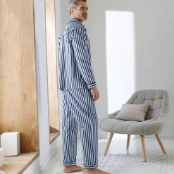 Gestreepte pyjama - katoenpopeline