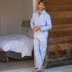 Gestreepte pyjama - katoenpopeline