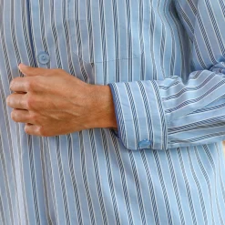 Gestreepte pyjama in liketstijl - katoenflanel