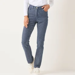 Gestreepte rechte jeans