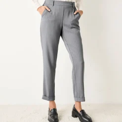Gestreepte tapered 7/8-broek
