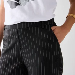 Gestreepte tapered 7/8-broek