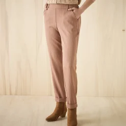 Gestreepte tapered 7/8-broek