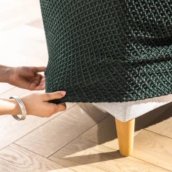 Getextureerde, bi-rekbare hoes voor zitbank en fauteuil met armleuningen