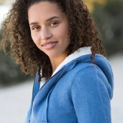 Gevoerd vest in spikkeltricot met rits