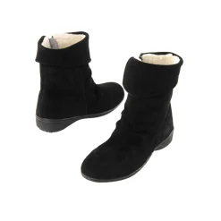 Gevoerde boots in splitleer