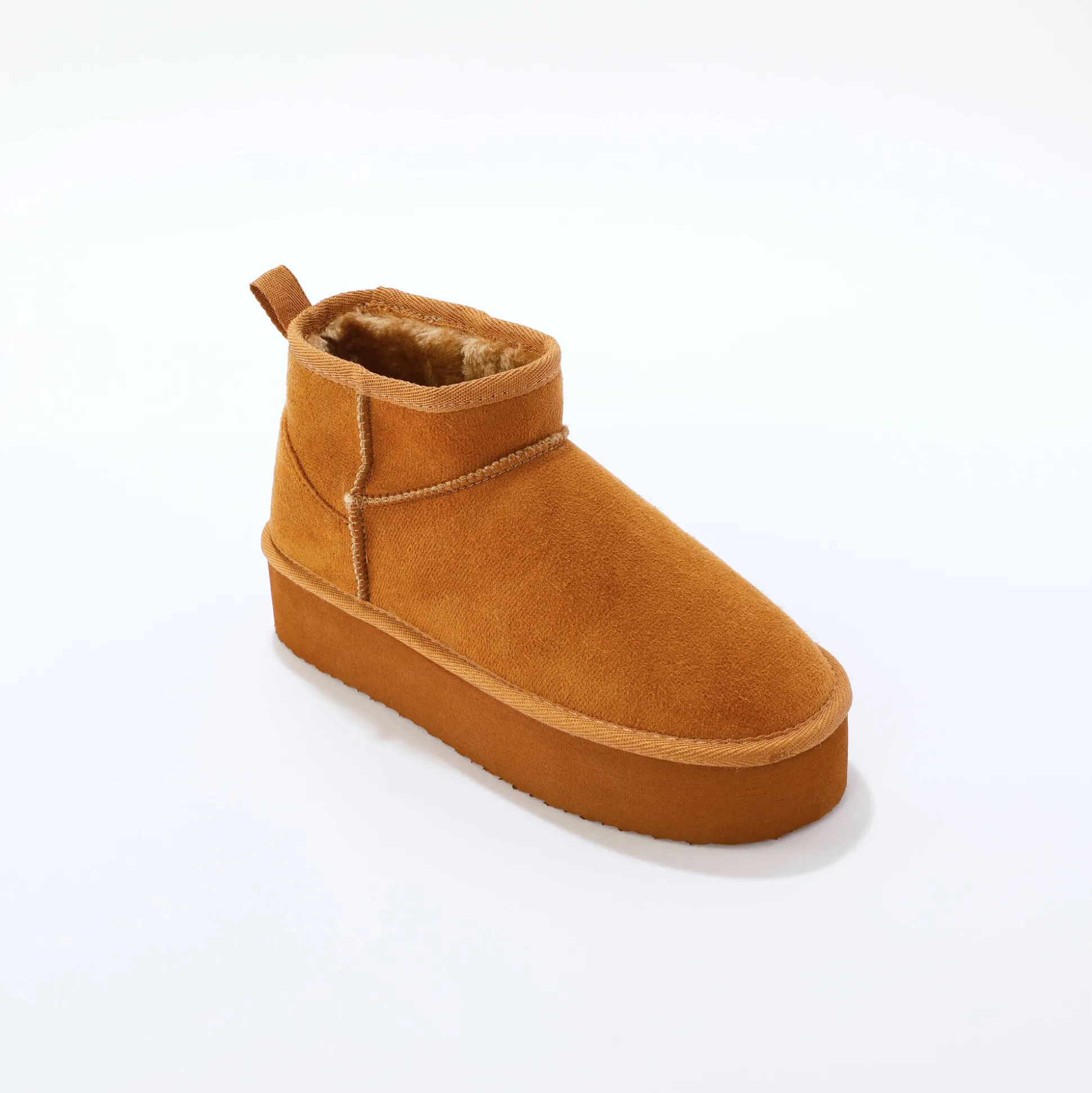 Gevoerde boots met platformzool