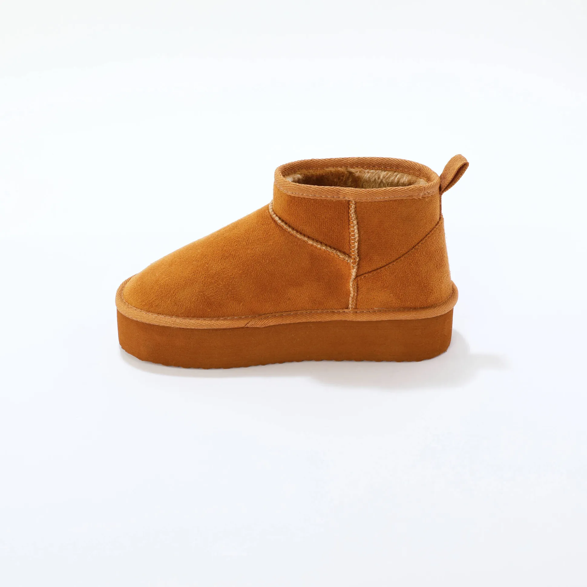 Gevoerde boots met platformzool