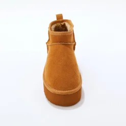 Gevoerde boots met platformzool