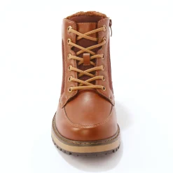 Gevoerde boots met veters en rits