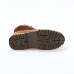 Gevoerde boots met veters en rits