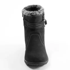 Gevoerde bottines met suedine-effect