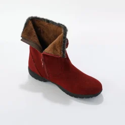 Gevoerde bottines met suedine-effect