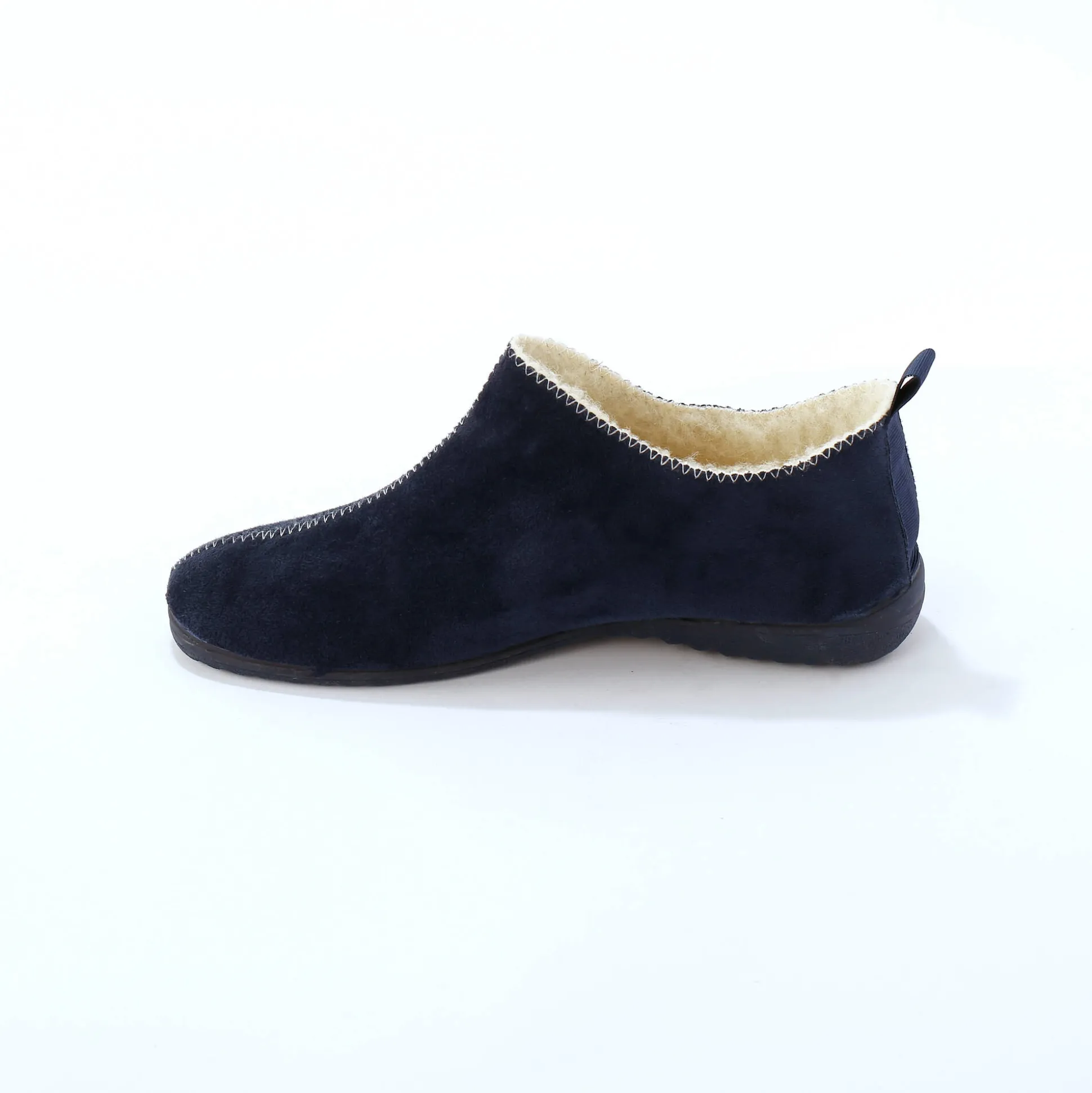 Gevoerde pantoffels, suedine