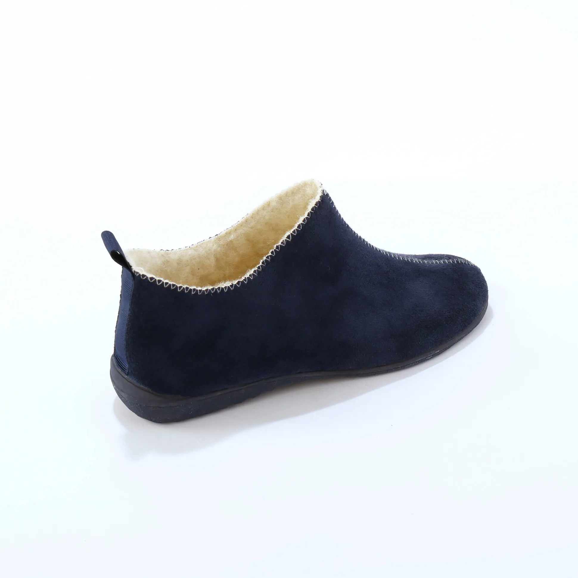 Gevoerde pantoffels, suedine
